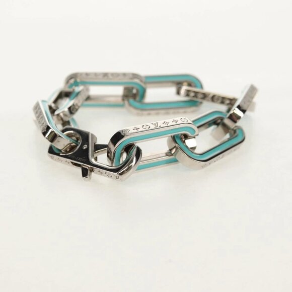 LOUIS VUITTON Brassle Monogram Links Bracelet metal Silver M80195 Auth 157982SM - Picture 4 of 14